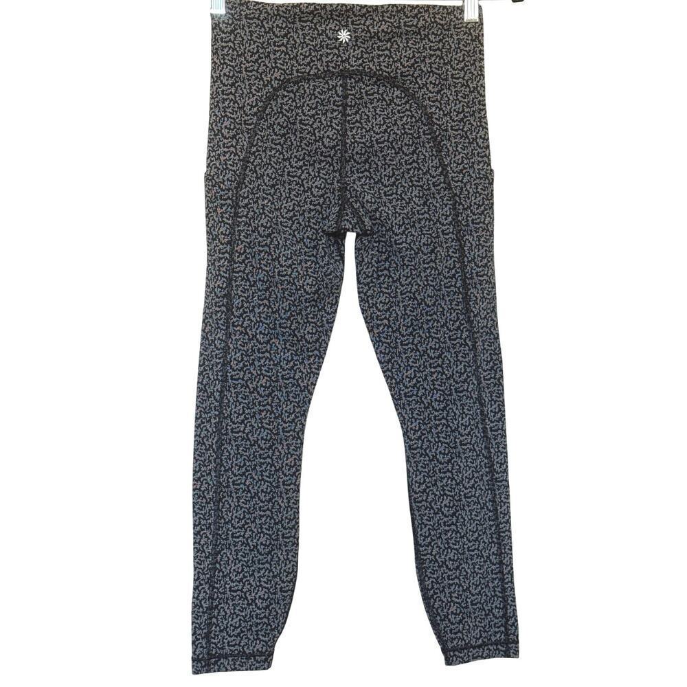 Athleta Womens Ultimate Stash PocketTextured 7/8 Tight Black Leggings Size S - Picture 4 of 10
